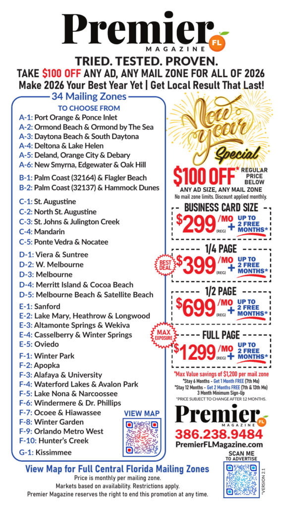 PREMIER MAGAZINE $100 OFF NEW YEAR SPECIAL